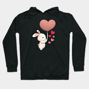 Rabbit with Hearts Hoodie